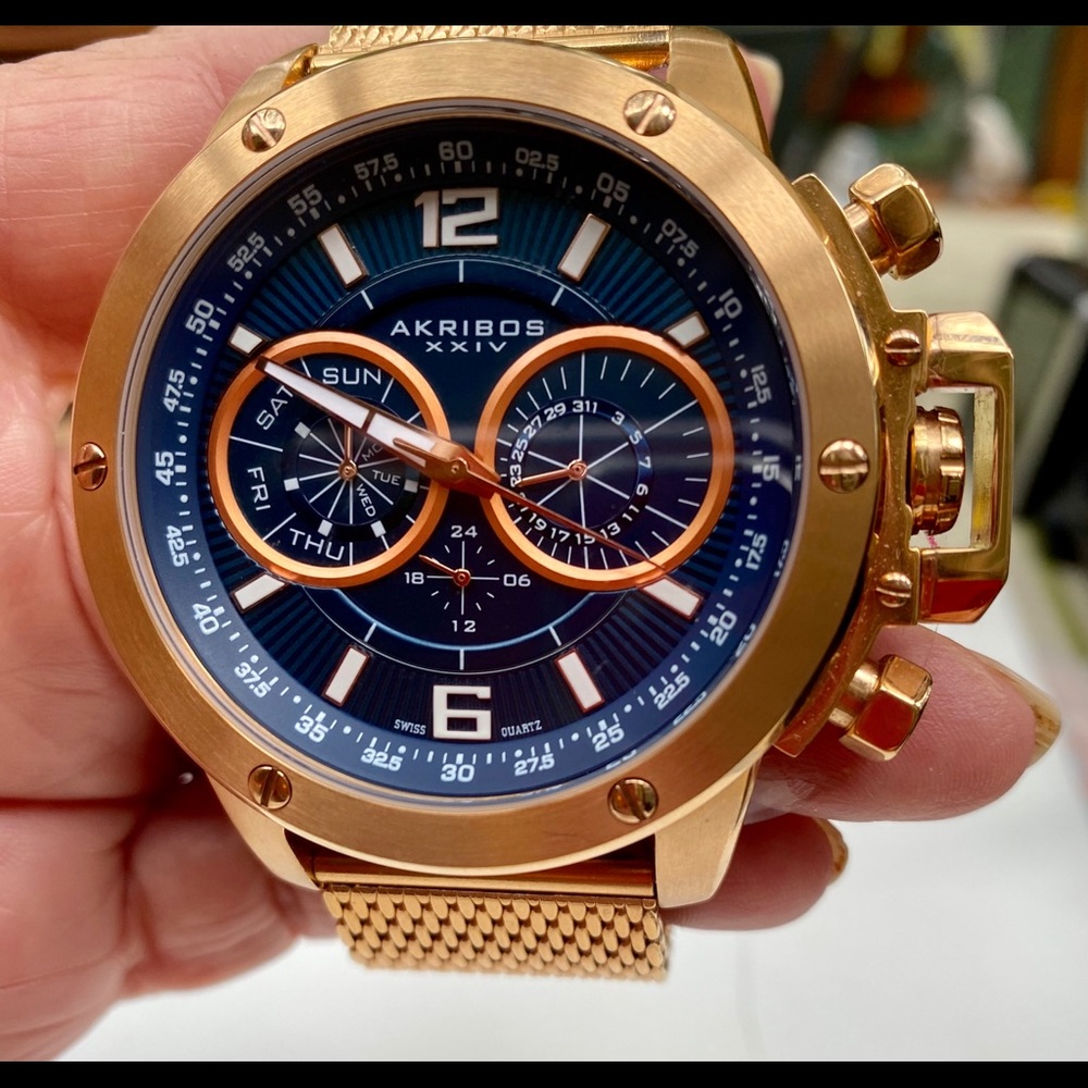 Akiribos XXIV Model# AK515RG Men’s Watch